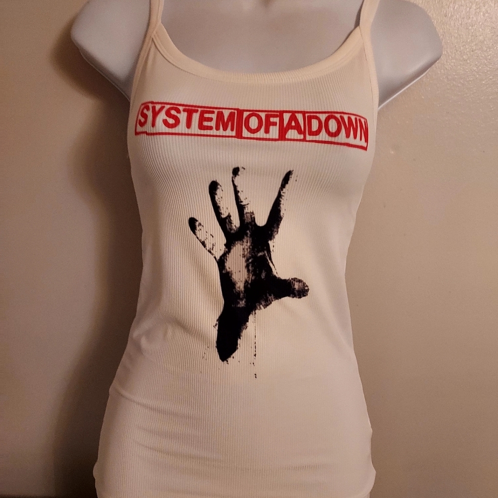 System of a Down tank top Toxicity self titled album hand album Shirt Can Crop - Picture 4 of 4